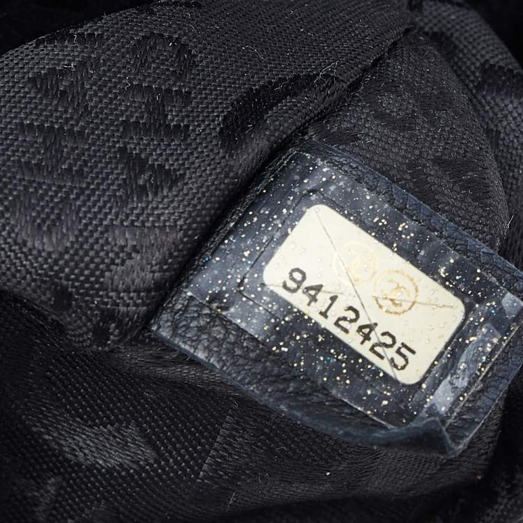 Pre Owned Chanel Black Leather Pleated Ring Handle CC Flap Bag