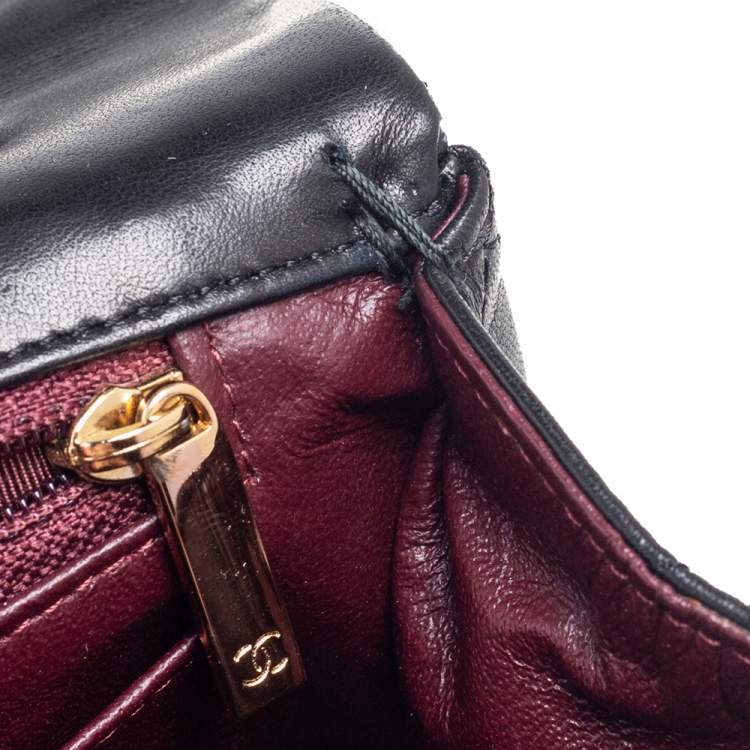Pre Owned Chanel Black Quilted Leather Maxi Classic Single Flap Bag 