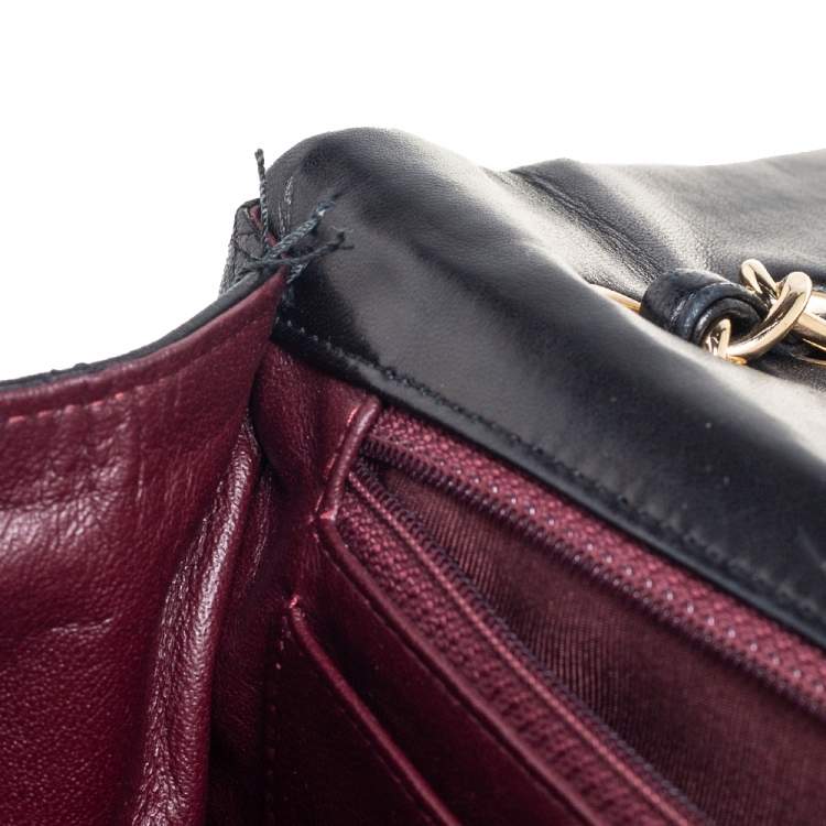 Pre Owned Chanel Black Quilted Leather Maxi Classic Single Flap Bag 