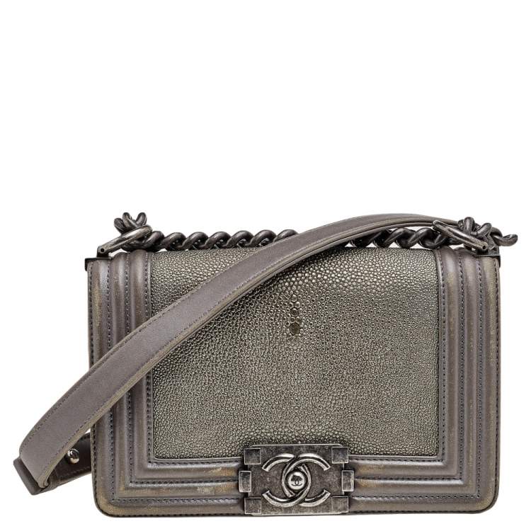 Chanel Silver Stingray and Leather Small Boy Flap Bag Chanel | The Luxury  Closet