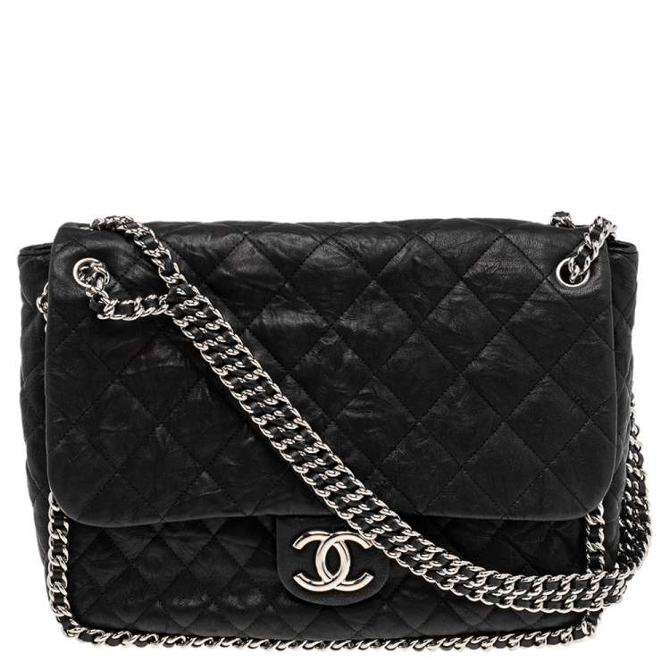 Chanel Classic Chain Me Around Jumbo Maxi CC Logo Shoulder Bag