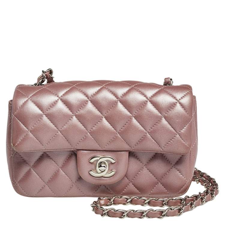 Chanel Metallic Rose Quilted Leather Mini Rectangle Classic Single Flap Bag  Chanel | The Luxury Closet
