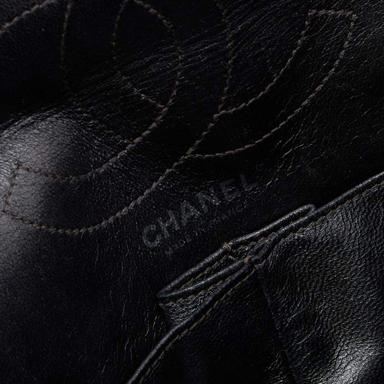 Pre Owned Chanel Metallic Grey Quilted Leather Reissue 2.55 Classic 226 Flap Bag