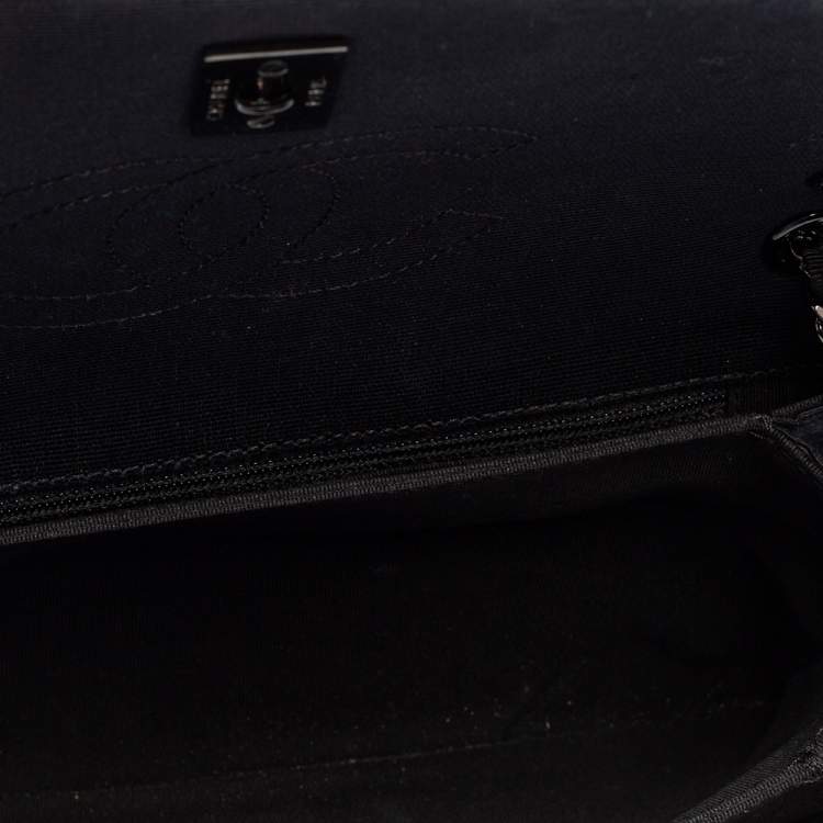 Pre Owned Chanel Multicolor Quilted Tweed and Fabric Trim Accordion Flap Shoulder Bag