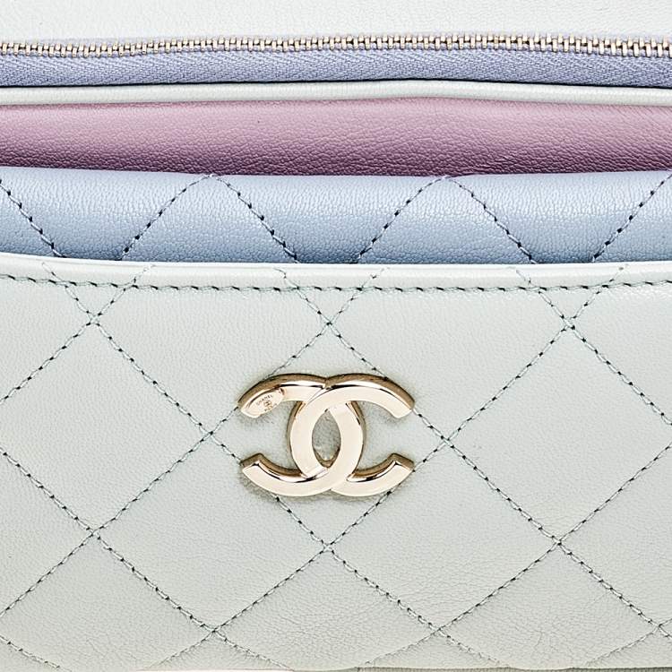 Pre Owned Chanel Tricolor Quilted Leather Belt Bag