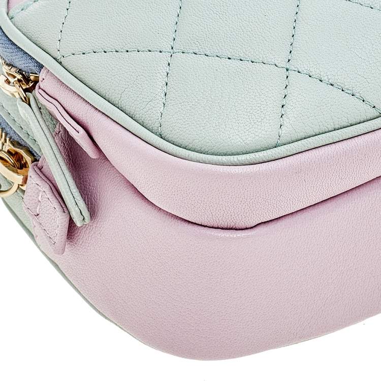 Pre Owned Chanel Tricolor Quilted Leather Belt Bag