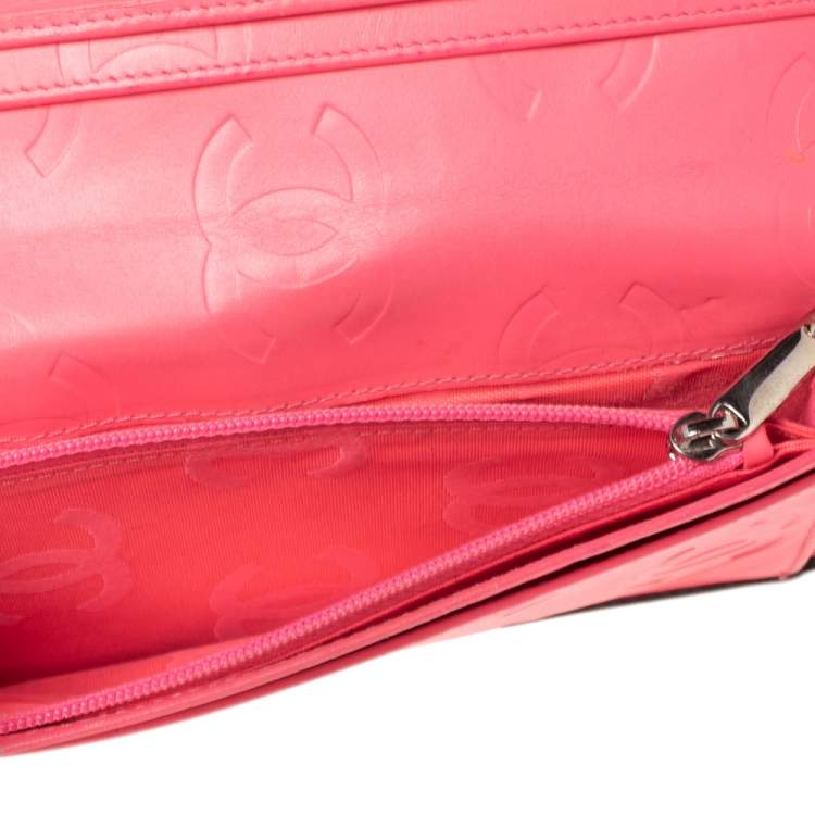 Pre Owned Chanel Black Quilted Leather Cambon Ligne Bifold Wallet