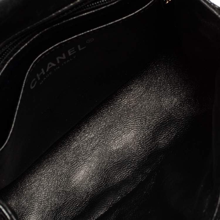 Pre Owned Chanel Black Quilted Patent Mini Square Classic Flap Bag