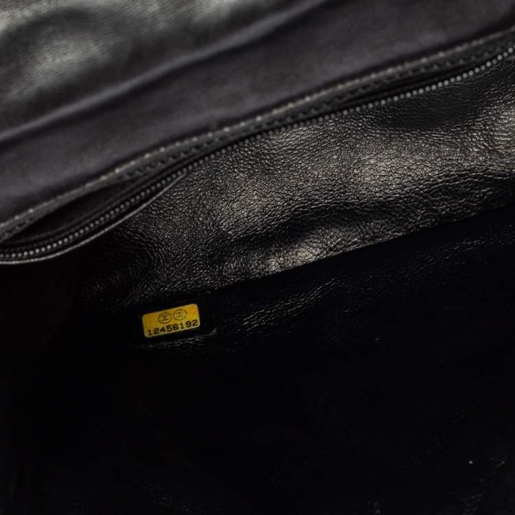 Pre Owned Chanel Black Quilted Patent Mini Square Classic Flap Bag