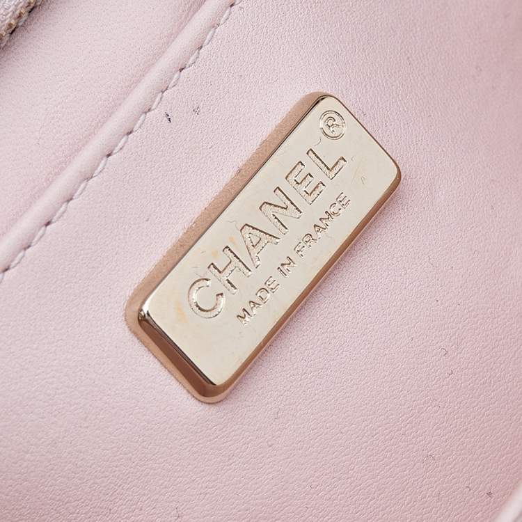 Pre Owned Chanel Beige/Gold Python New Mini Classic Single Flap Bag