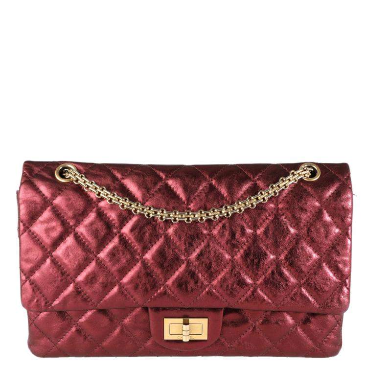 chanel reissue burgundy