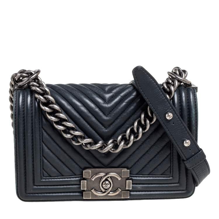 Chanel Dark Blue Quilted Leather Small Boy Flap Bag Chanel | The Luxury  Closet