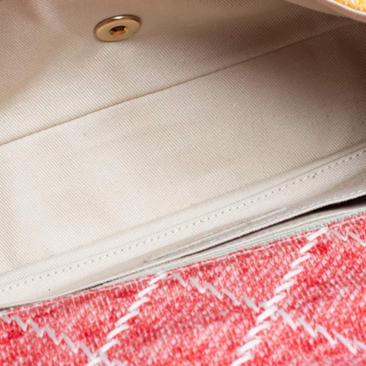 Pre Owned Chanel Multicolor Jersey Ultimate Stitch Medium Classic Single Flap Bag