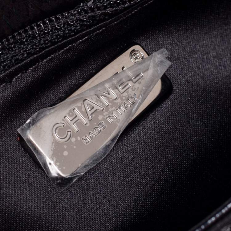 Pre Owned Chanel Black/Silver Sequins Small Classic Single Flap Bag