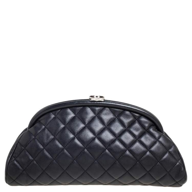 Chanel Black Quilted Leather Timeless Clutch Chanel