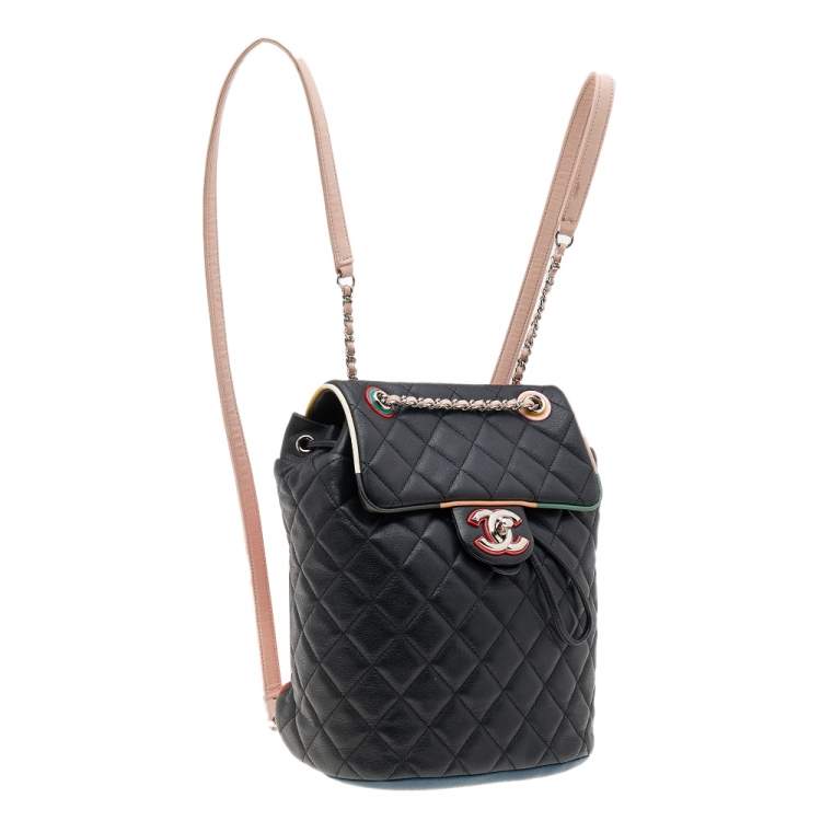 Pre Owned Chanel Multicolor Quilted Leather Small Urban Spirit Backpack