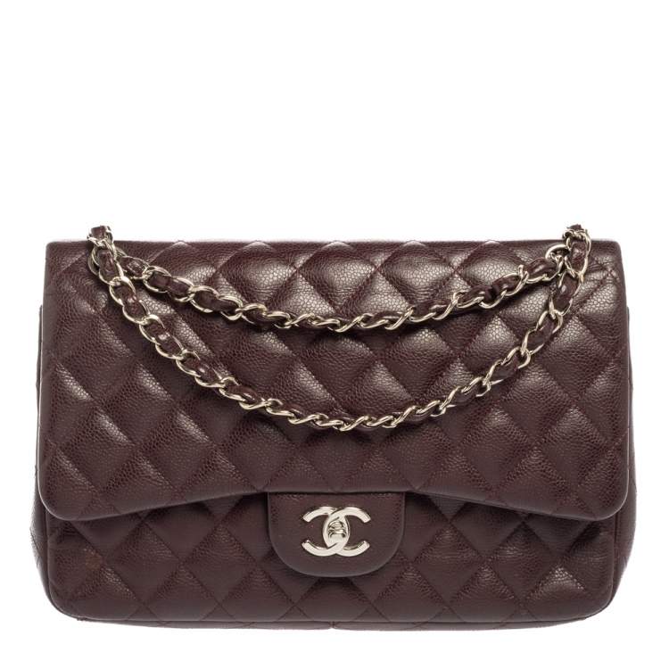 Chanel Brown Quilted Caviar Leather Jumbo Classic Double Flap Bag Chanel |  The Luxury Closet