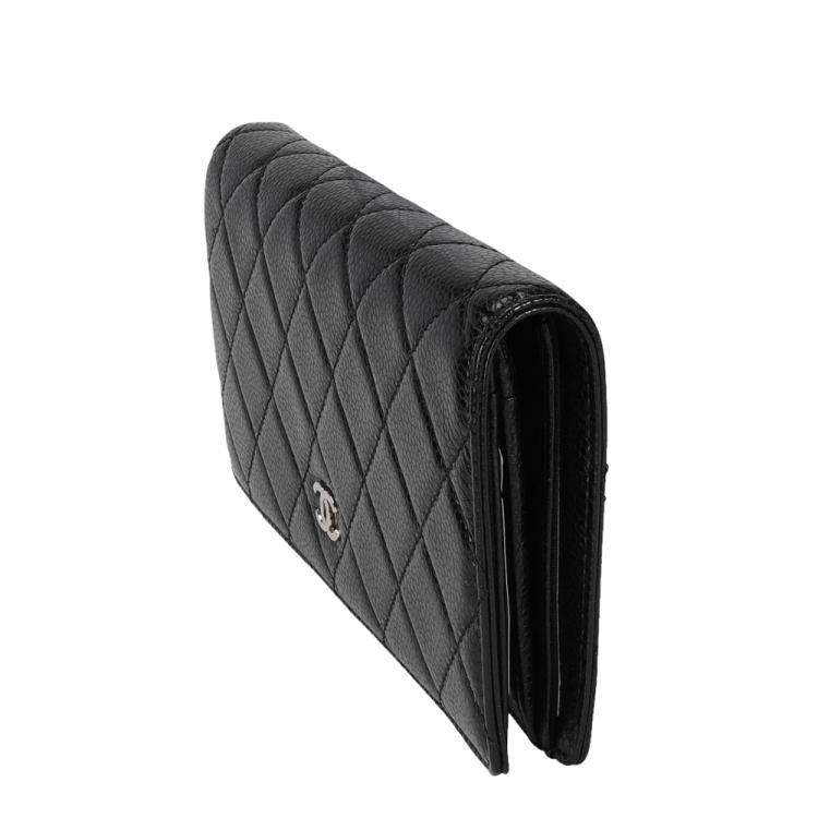 Chanel Black Quilted Caviar L Yen Wallet Chanel | TLC