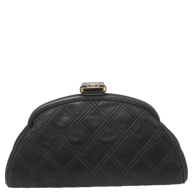 Chanel Black Quilted Nubuck Leather Timeless Clutch Chanel | The Luxury  Closet