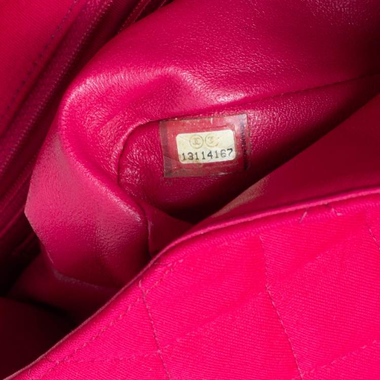 مملوكة مسبقًا Chanel Pink Quilted Jersey Jumbo Classic Single Flap Bag