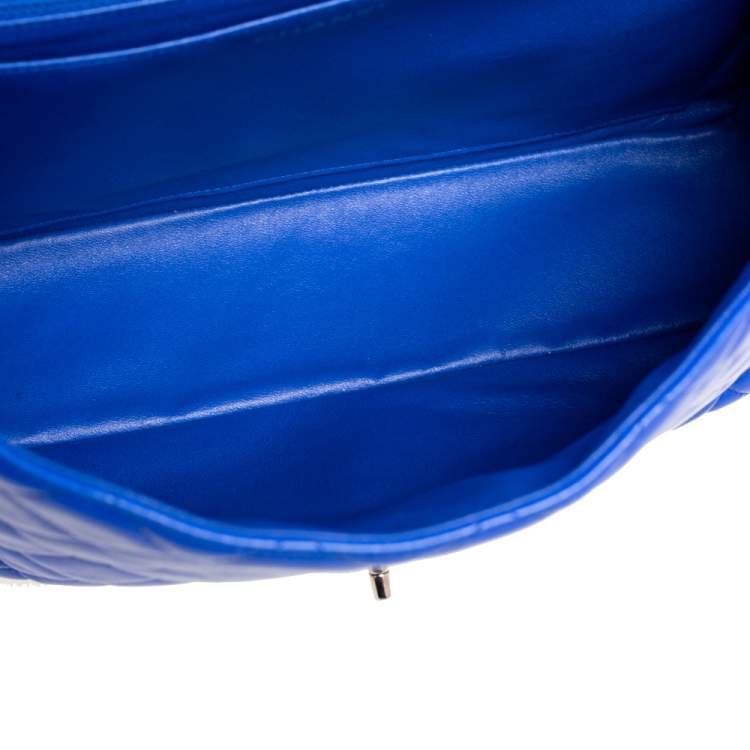Pre Owned Chanel Royal Blue Quilted Leather Maxi Classic Single Flap Bag