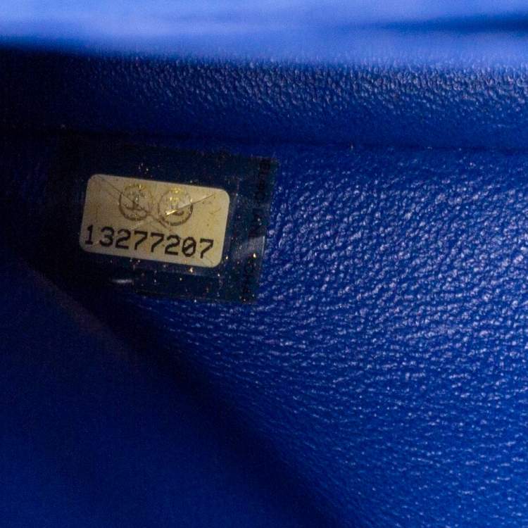 Pre Owned Chanel Royal Blue Quilted Leather Maxi Classic Single Flap Bag