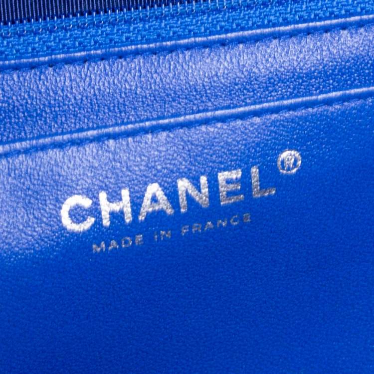 Pre Owned Chanel Royal Blue Quilted Leather Maxi Classic Single Flap Bag