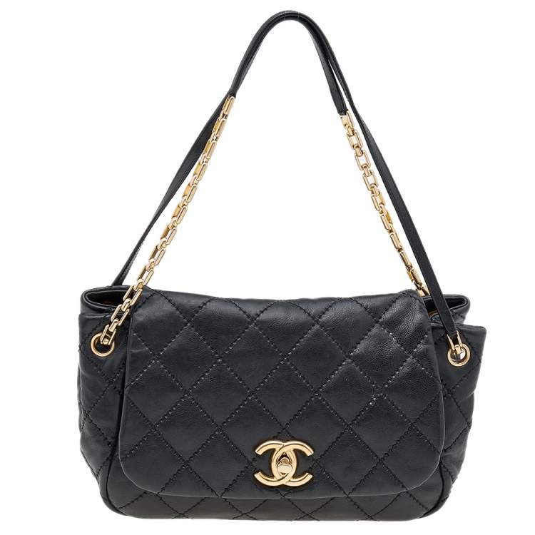 Chanel Black Quilted Leather Retro Chain Accordion Flap Bag Chanel | The  Luxury Closet