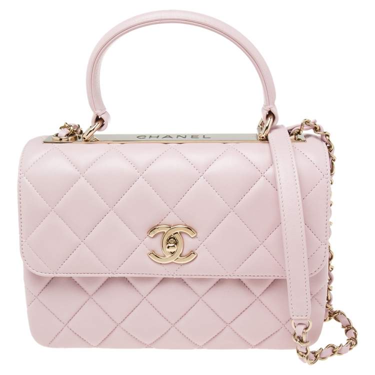 Chanel Pink Quilted Leather Small Trendy CC Flap Top Handle Bag Chanel |  The Luxury Closet
