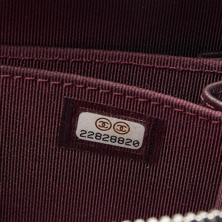 Pre Owned Chanel Black Quilted Leather Zipped Coin Purse