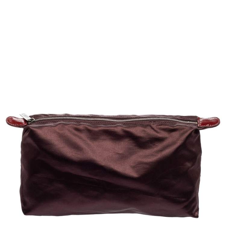 Pre Owned Chanel Burgundy Ombré Quilted Patent Leather 2.55 Reissue Bag
