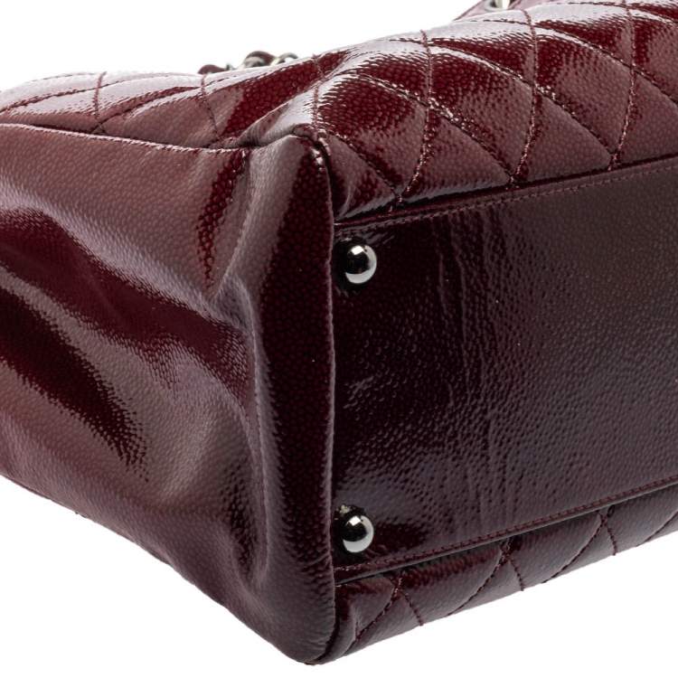 Pre Owned Chanel Burgundy Ombré Quilted Patent Leather 2.55 Reissue Bag