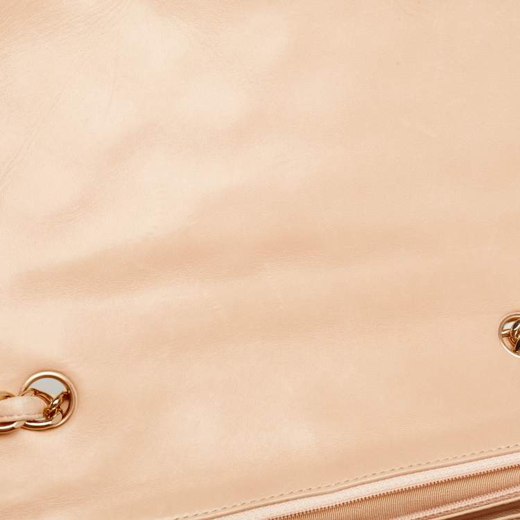 مملوكة مسبقًا Chanel Beige Quilted Leather Jumbo Classic Single Flap Bag