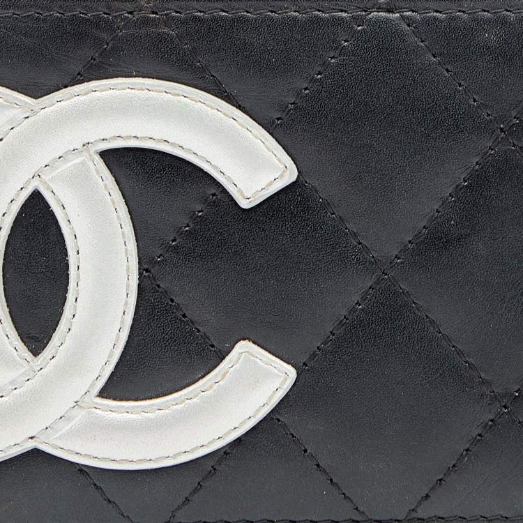 مملوكة مسبقًا Chanel Black Quilted Cambon Ligne Leather Card Holder