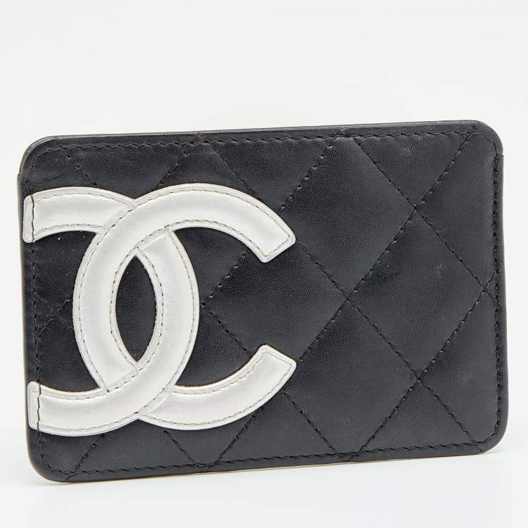 مملوكة مسبقًا Chanel Black Quilted Cambon Ligne Leather Card Holder