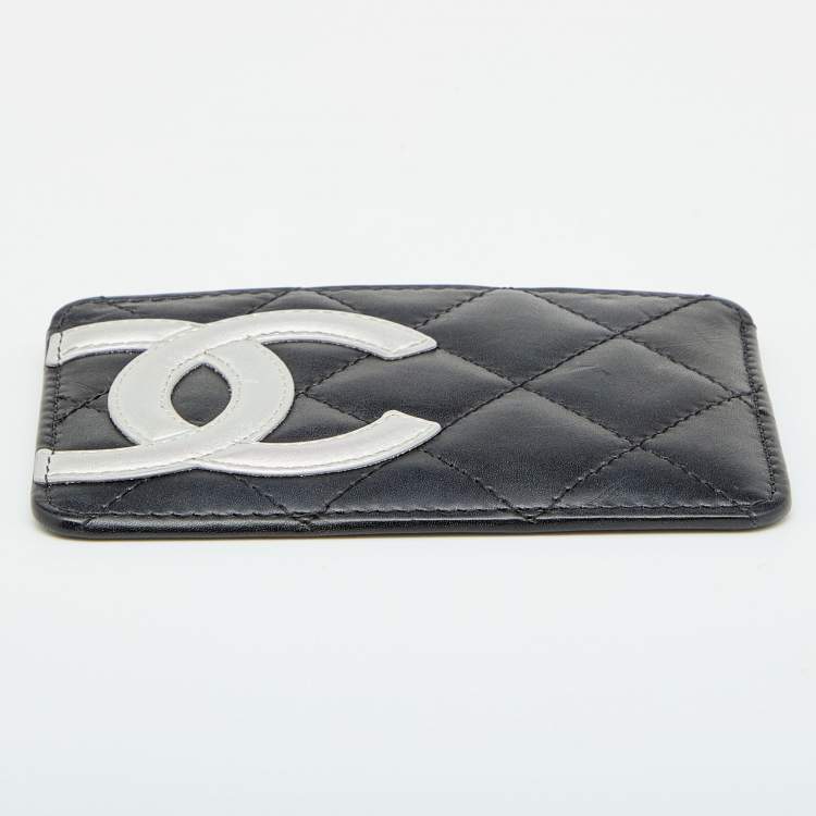 مملوكة مسبقًا Chanel Black Quilted Cambon Ligne Leather Card Holder