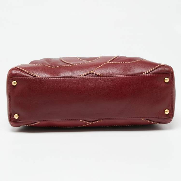 Pre Owned Chanel Red Leather Suprique CC Hobo