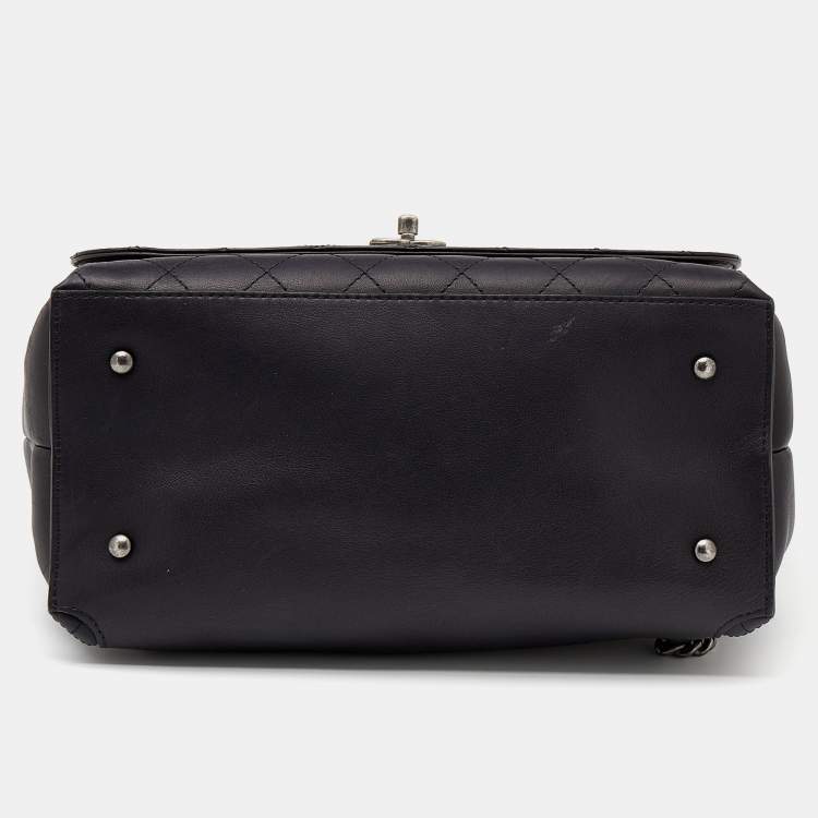 Pre Owned Chanel Black Diamond Stitch Leather Large Urban Luxury Backpack