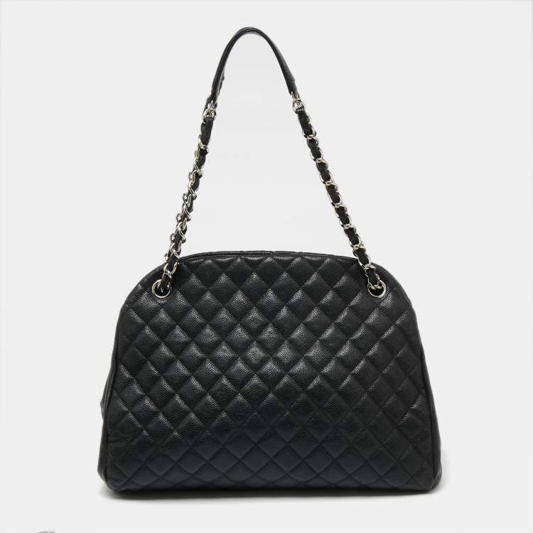 Chanel Black Just Mademoiselle Bowler Medium Bag – The Closet
