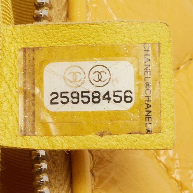 Pre Owned Chanel Yellow Quilted Leather and PVC Aquarium Backpack