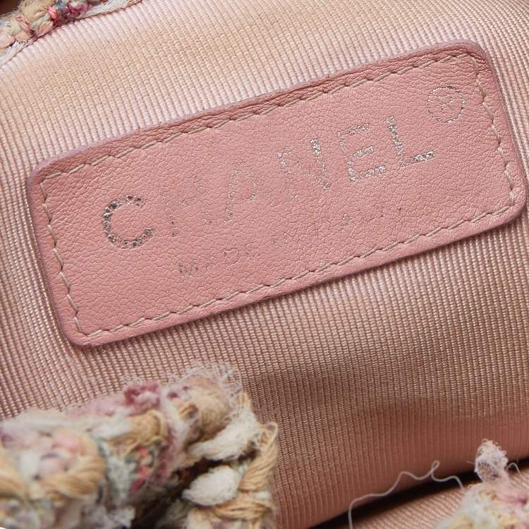 مملوكة مسبقًا Chanel Pink/Multicolor Tweed And Leather Small Gabrielle Backpack