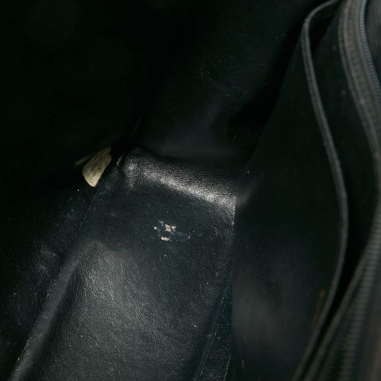 Pre Owned Chanel Black Quilted Leather Jumbo Classic Single Flap Bag