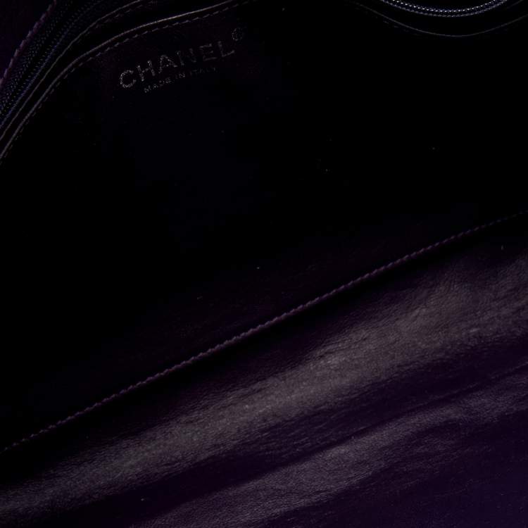 مملوكة مسبقًا Chanel Purple Quilted Leather Jumbo Classic Flap Bag