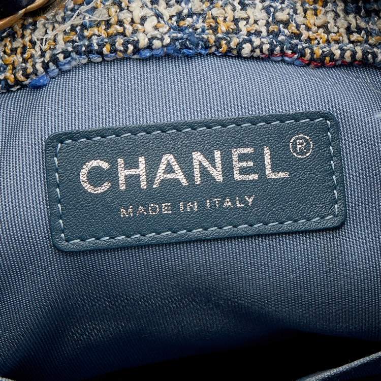 Pre Owned Chanel Multicolor Tweed and Leather Gabrielle Backpack