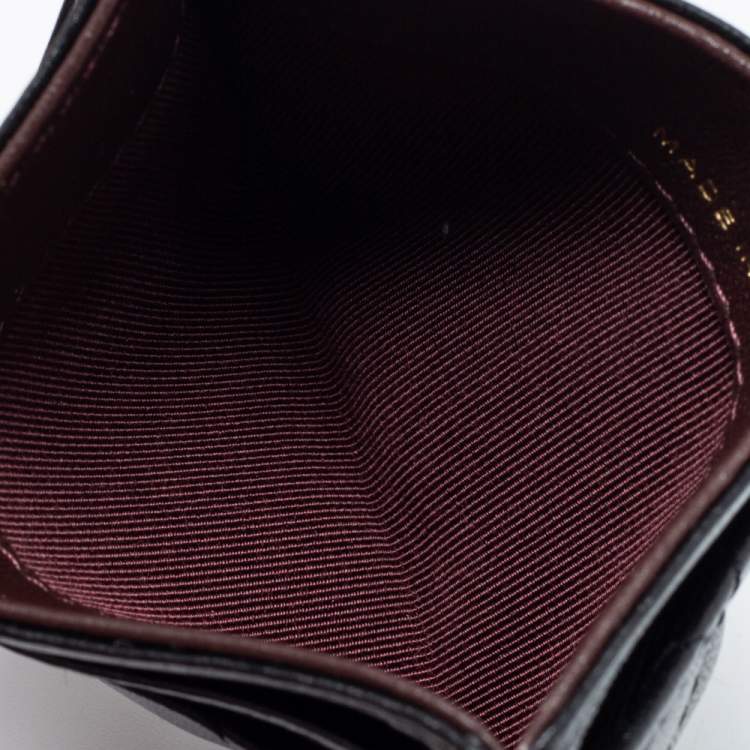 Pre Owned Chanel Black Quilted Lambskin Leather Classic Card Holder