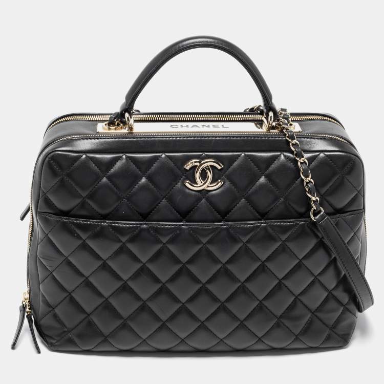 Chanel Black Quilted Leather Large Trendy CC Bowler Bag Chanel | The Luxury  Closet