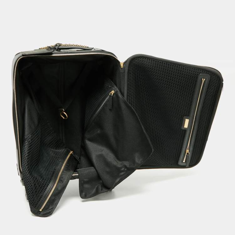 Pre Owned Chanel Black Quilted Leather Coco Case Trolley