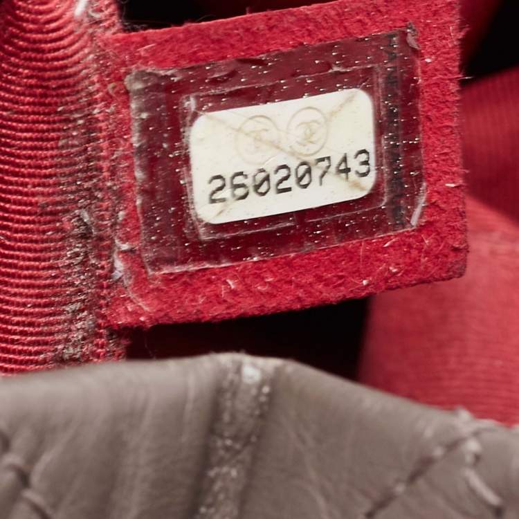 Pre Owned Chanel Taupe Leather Small Gabrielle Backpack