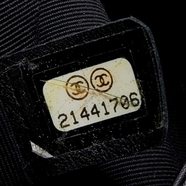 Pre Owned Chanel Black Quilted Leather Small Drawstring CC Flap Backpack 