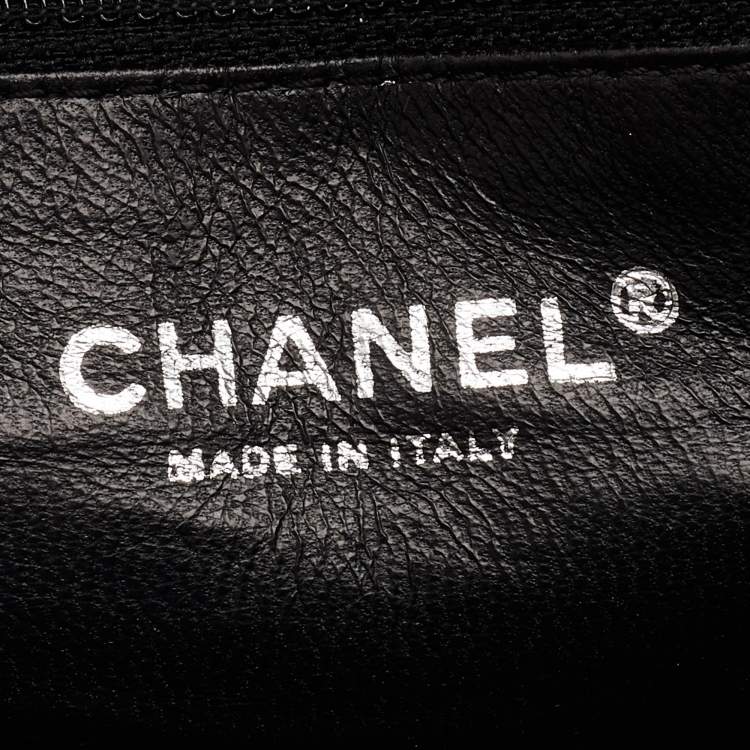 Pre Owned Chanel Metallic Black Quilted Aged Leather Large Reissue Camera Bag